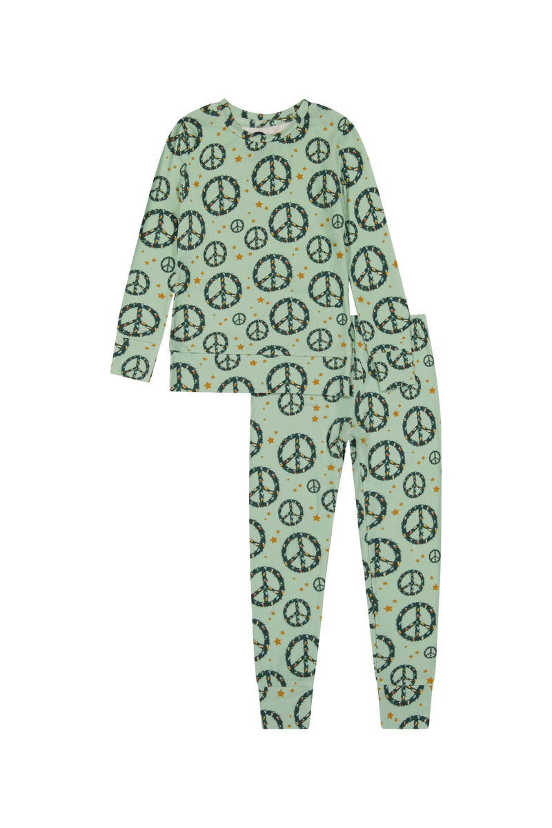 Two Piece Pajama Set - Peace + Joy