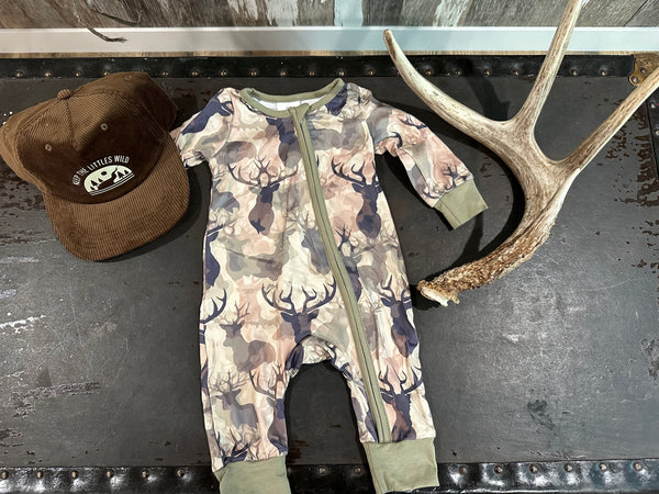 Deer Watercolor Zipper Sleeper