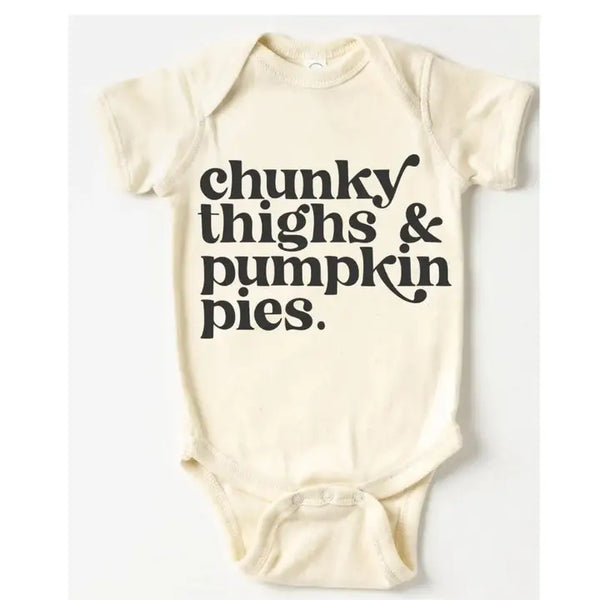 Chunky Thighs + Pumpkin Pies Onesie Preorder