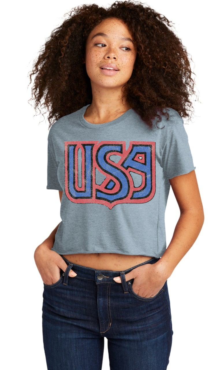 USA Cropped Graphic T