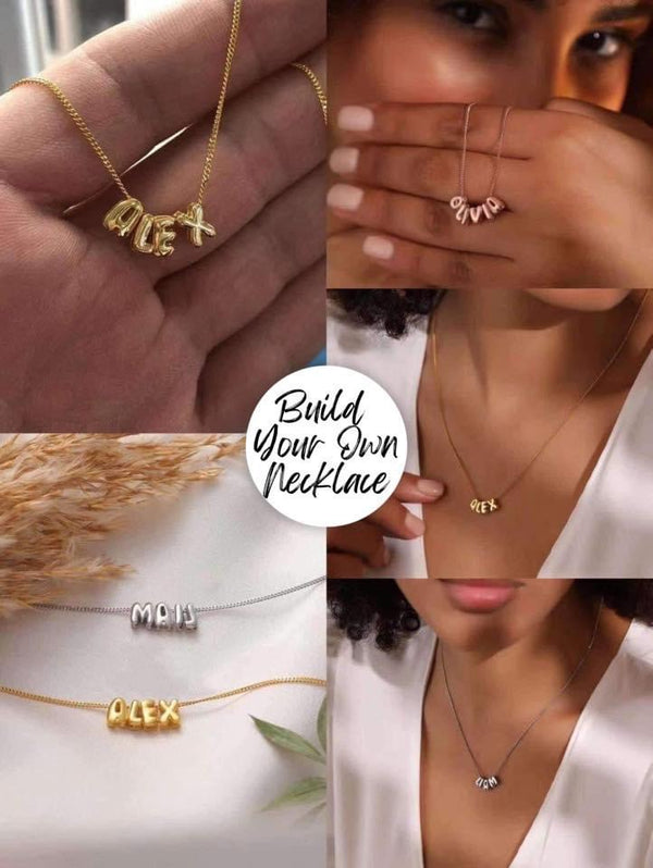 Bubble Letter Build Your Own Necklace Preorder