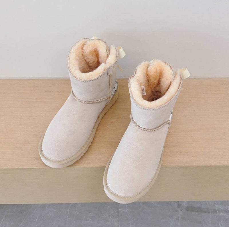 Bow Back Cozy Boot [Natural Colors]