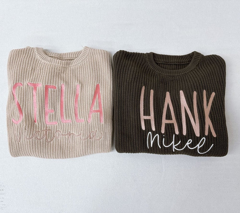 Custom Name Embroidery Sweater Preorder