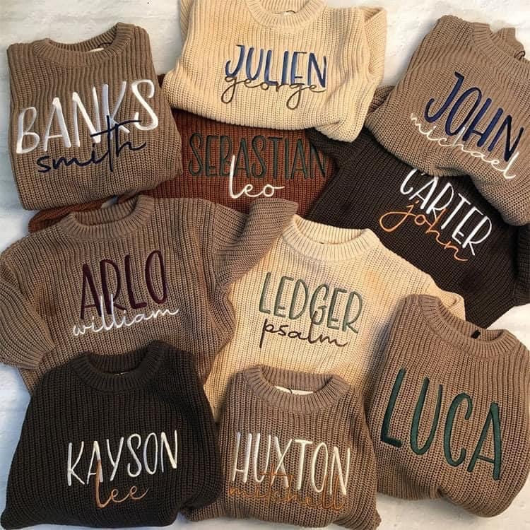 Custom Name Embroidery Sweater Preorder