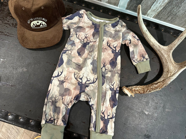 Deer Watercolor Zipper Sleeper