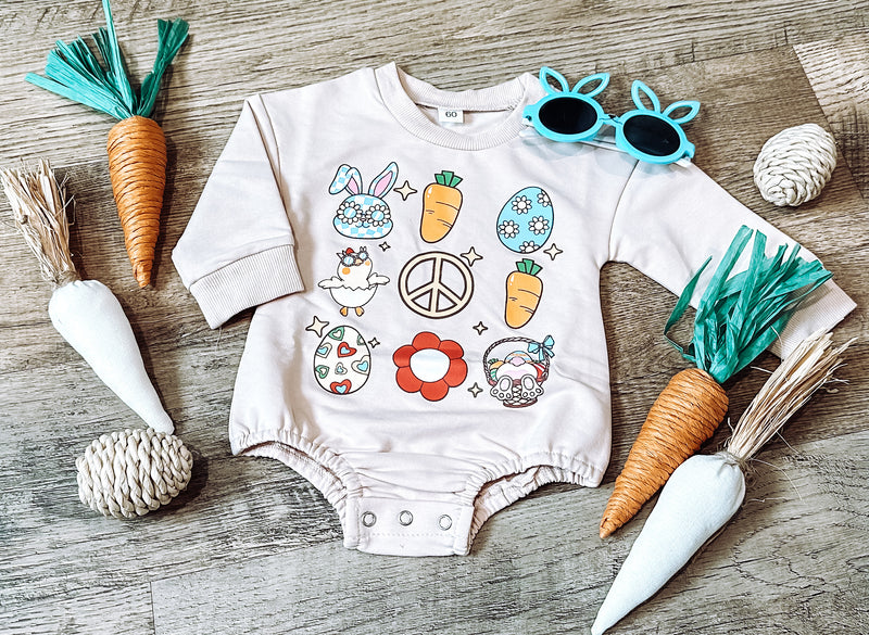 Groovy Easter Chick Bubble Romper