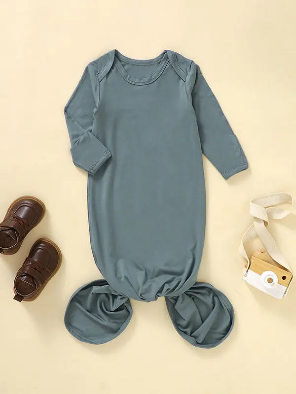 Organic Knotted Gown + Top Knot Hat Set