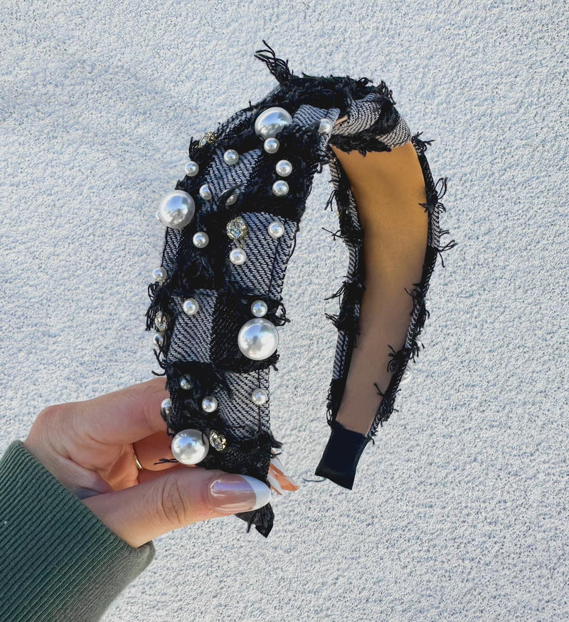 Pearl Checker Headband Preorder