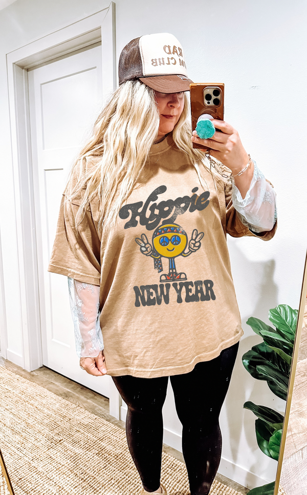 Hippie New Year Graphic T