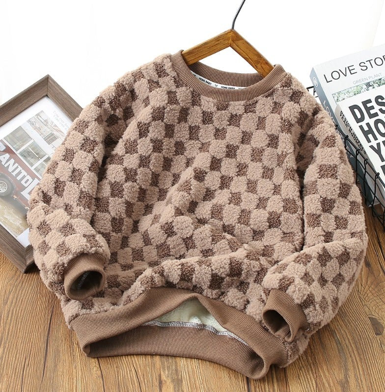 Fuzzy Checker Pullover