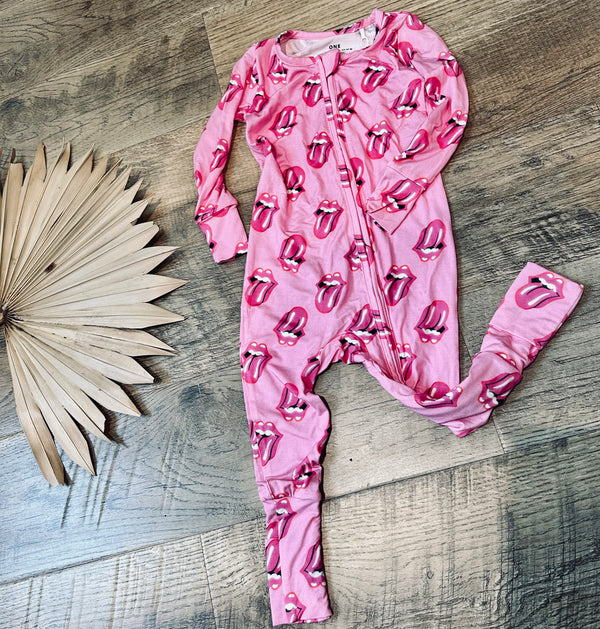 Rolling Stones Bamboo Jammies - Pink