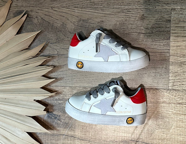 Red/Grey Star Sneakers