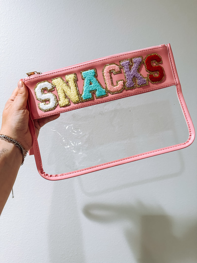 Nylon Clear Patch Bag - Snacks