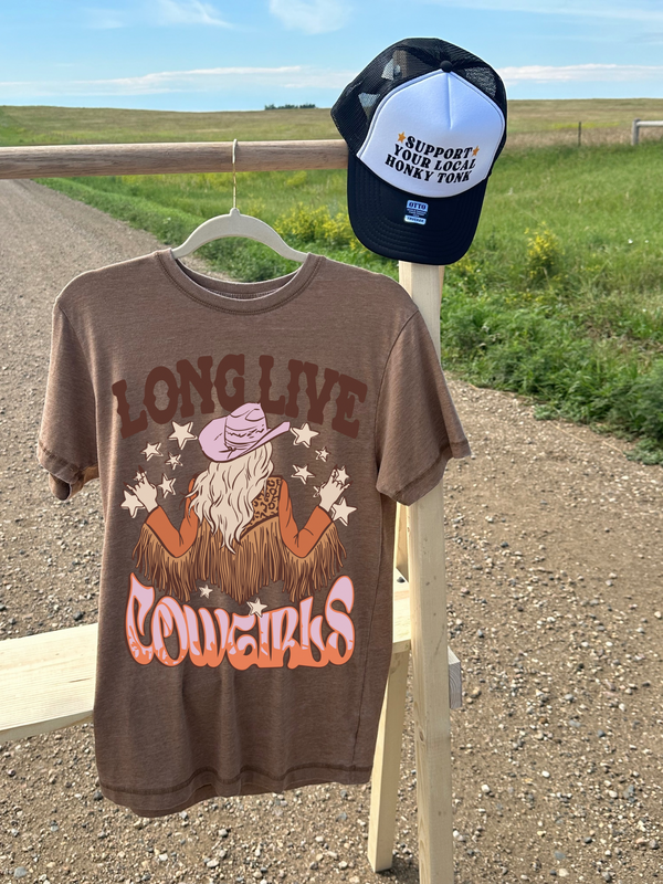 Long Live Cowgirls Graphic Fringe T Adult