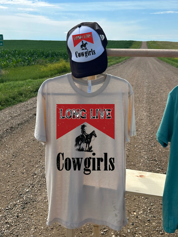 Long Live Cowgirls Graphic T Red Adult