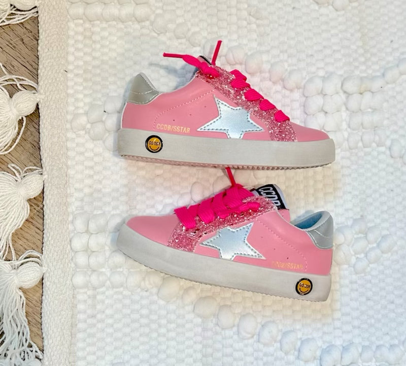 Pink Star Sparkle Sneakers
