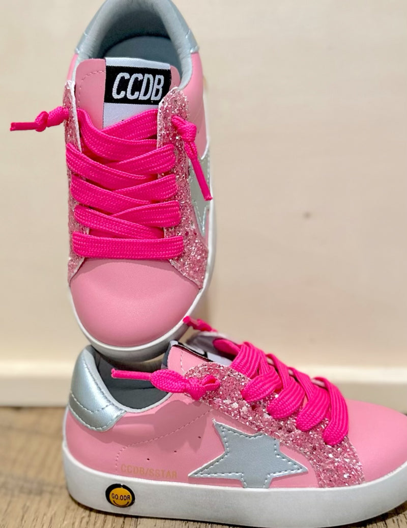 Pink Star Sparkle Sneakers