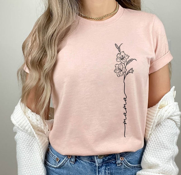 Dainty Floral Vertical Graphic T