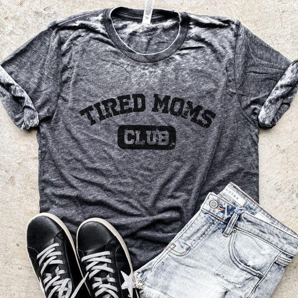Tired Moms Club Vintage Black Hoodie