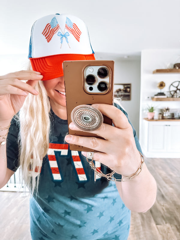 American Flags Trucker Hat