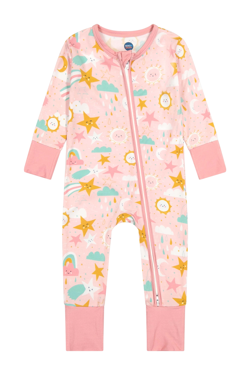 Bamboo One Piece Zip Pajama - Nova