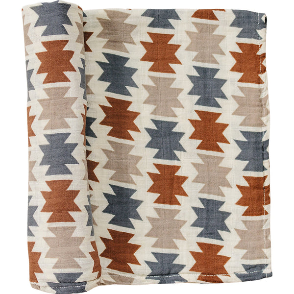 Western Aztec Muslin Swaddle Blanket