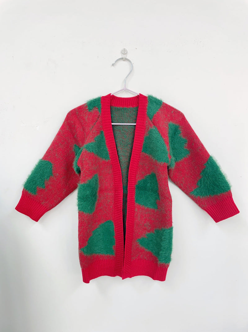 Christmas Fuzzy Knit Cardigan Preorder