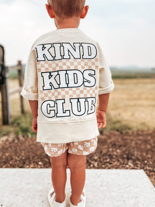 Kind Kids Club Short Sleeve Pocket Sweatshirt