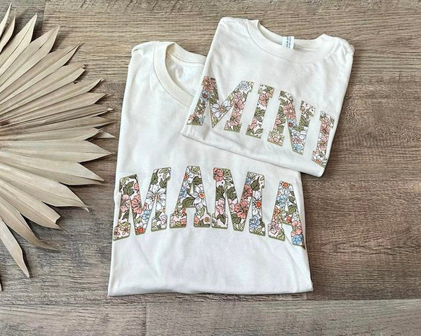 Floral Print Mama Graphic T