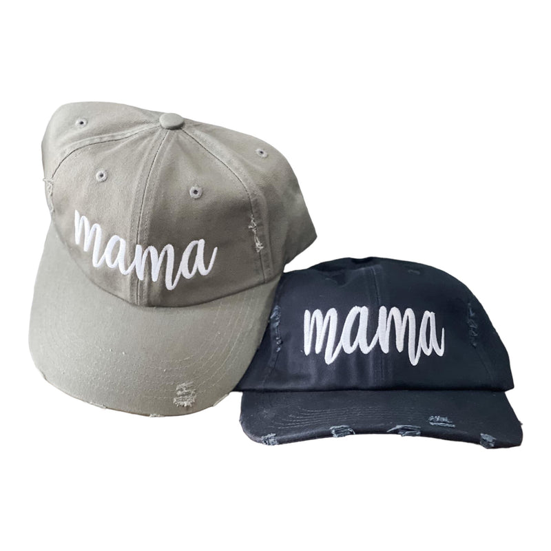 Distressed Mama Baseball Hat